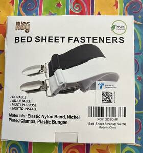 X001gd50mf Ray Tour New Nip Roy Bed Sheet White Elastic Strap Fasteners