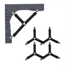 Resdenio 294020604711 Bed Sheet Straps 4 Pcs Adjustable Elastic Fasteners Fitted Strap