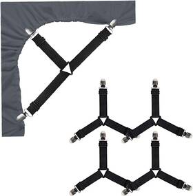 Cdbk003 Resdenio Bed Sheet Straps 4 Pcs Adjustable Elastic Fasteners Fitted Shee