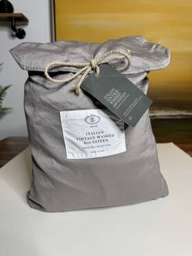 Restoration Hardware 414238510000 Italian Vintage-washed 600 Sateen King Box Spring Cover Nwt