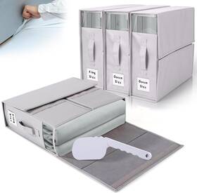 Rift 313033669695 4 Pack Bed Sheet Organizers And Storage With 1 Tucker