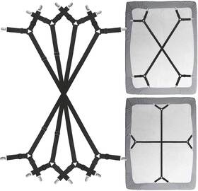Rift 313056833875 Bed Sheet Clip Straps - 2 Way Adjustable Crisscross Corner Holder G