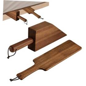 Rivclear 20260123 Mattress Lifter And Bed Sheet Tucker Tool Set For Changing Sheets Acacia Wood