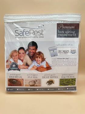 Saferest 850012287247 Box Spring Encasement Premium Secure Micro Zipper Twin Bed Bug - New