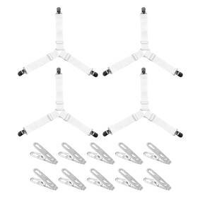 22382400 Saycker 4pcs Bed Sheet Straps Adjustable Fitted Clips With Metal Elastic