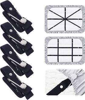 Scyrox 744110559224 Bed Sheet Fasteners Upgraded Holder Strap Suspenders Adjustab