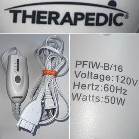 Serta Pfiw-b/16 Therapeutic Heat Blanket Throw Remote Control 3 Prong And Power