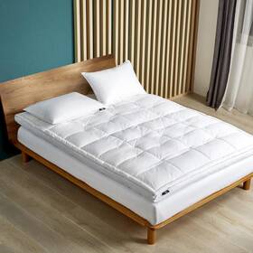 Se706301 Serta Mattress Topper Hypoallergenic Soft Feather Down Fiber Medium White
