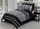 Set Laken Comforter Print Black 8 Zebra Piece