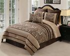 Set Zebra Brown Comforter Print Laken 8 Piece