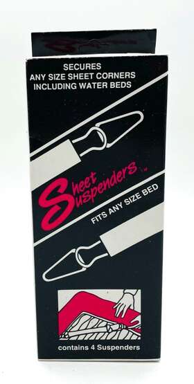 Sheet Suspenders 082677730008 Vintage New Box Of 4 Fits Any Size Bed Collectible