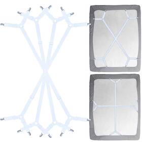 Siaomo 635028256490 Bed Sheet Fasteners Straps - 2 Way Adjustable Crisscross Corner Holder