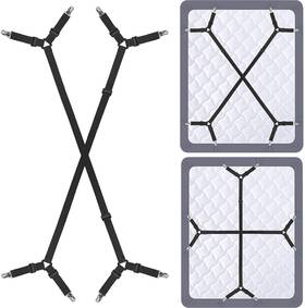 Siaomo 711181183214 Bed Sheet Holder Straps - Adjustable Clips Fasteners Keep