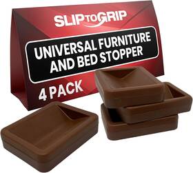 Sliptogrip 744759804044 Bed Stoppers To Prevent Sliding - Furniture Non Slip Grippers Solid