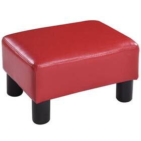 Small Pu Leather Rectangular Seat Ottoman Footstool-black - Color 970866966519