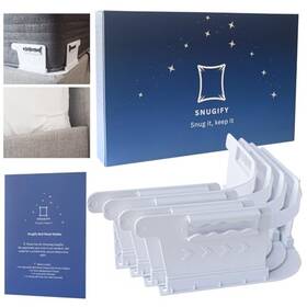 Sgf-bsh-wht-pcs4-03 Snugifys Bed Sheet Holder Set 4 Corner Fasteners With Adjustable Straps 2 Extra