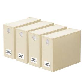 91zdsn-sl02-y4 Spaceaid 4 Pack Bed Sheet Organizers And Storage Foldable Organizer For
