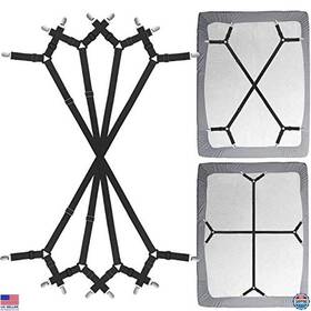 B07vhc52cb Stanley Adjustable Bed Sheet Clip Straps - Crisscross Corner Holders 2 Set/4 Pcs