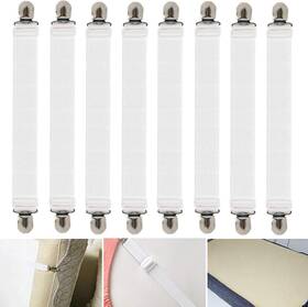 Sunriz 445017361394 8pcs Sheet Straps Adjustable Bed Holder Fitted Clips Elastic