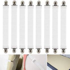 Sunriz 753318659919 8pcs Sheet Straps Adjustable Bed Holder Fitted Clips Elas