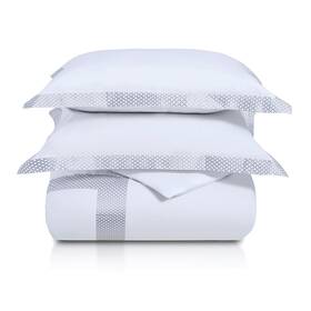 Superior 190052007710 Glenmont Cotton 200 Thread Count Duvet Cover Set Comforter B