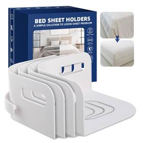 Tasruimi 756593635272 Bed Sheet Straps Holders With Fixed Silicone Rings Keep She