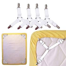 Straps3 Tgood 424510602974 4 Pcs Bed Sheet Holder Way Adjustable Band Clips Fasteners Susp