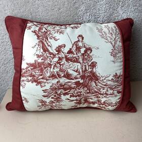 Thomasville 013864116978 Home Bouvier Red Breakfast Pillow 15 X 19 Toille French Country