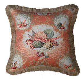 P-20-swo Thomasville At Home Seaworthy 20 Inch Square Pillow With Brush Fringe Cover Only