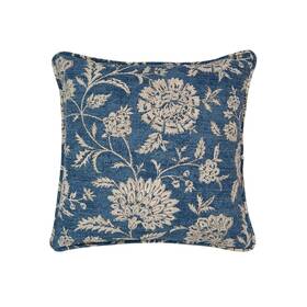 Sq7815-bas Thomasville At Home Vintage Indigo Square Pillow - Main Print