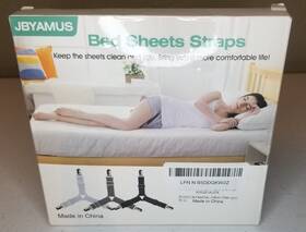 Tika 017222112855 4-pack Bed Sheet Holder Straps Adjustable Fitted Clips And Corner Grippers