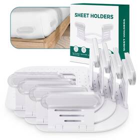 Bsh00002 Torryza Upgraded Bed Sheet Holder Straps - Heavy Duty Clips Keep Fitted Sheets