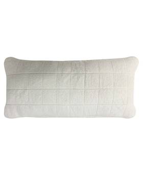 Pw4450wp-9340 Truly Soft Windowpane Lumbar Decorative Pillow 14 X 30 White