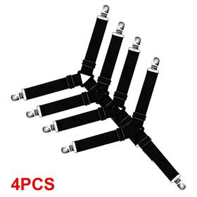 Turbo-roofinds 445009723780 4pcs/set Adjustable Bed Sheet Grippers Belt Fastener Clips Mattress Co