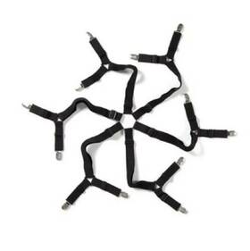 Turbo-roofinds 744759795847 Bed Sheet Holder Adjustable Elastic 12 Clips Fixed Mattress Clip Fastener