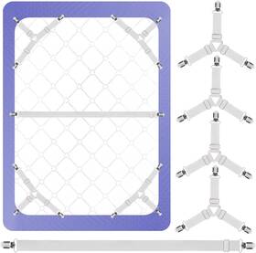 Tuyeabc 313019112108 Bed Sheet Holder Straps 4 1 Pcs Triangle Adjustable Elastic Fitted Clips