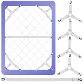 Tuyeabc 705644036186 Bed Sheet Holder Straps 4 1 Pcs Triangle Adjustable Elastic Fitted Cl