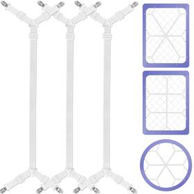 B1.01 Tuyeabc Bed Sheet Holder Straps 3 Pcs/12 Ways Adjustable Crisscross Clips