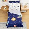 Tya709636 Pieces Toddler Bedding Set Embroidered Quilt Fitted Sheet Space Theme