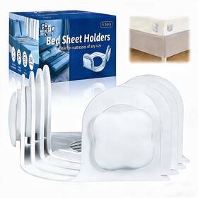 Uhopned 735167530304 Bed Sheet Holders For Corners Newly Upgraded Rotating Snap-on Holder