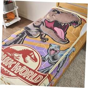 Uncanny Brands 840790148434 Zippysack Twin Bed Zip-up Bedding Super Soft Fleece Fitted Jurassic Park