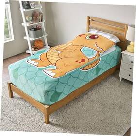Uncanny Brands 840790148465 Zippysack Twin Bed Zip-up Bedding Super Soft Fleece Fitted Blanket With Dino
