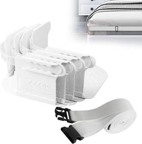 Unique 705353812729 Bed Sheet Strap Holders With 26ft Elastic Band Upgraded 360-degree Corner Holde