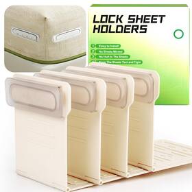 Upzlzd 700433984631 Upgrade Sheet Locks 4pcs Bed Grippers With Non-slip Base Compact Fitt