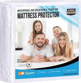 Ub0051 Utopia Bedding Waterproof Mattress Protector Queen Size Premium Terry Cover