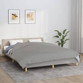 3154788 Vidaxl Weighted Blanket Grey Cotton 78.7x90.6 In