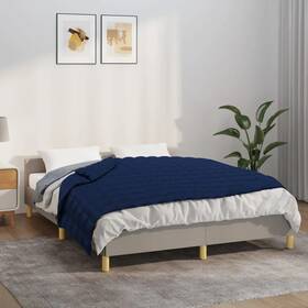 3154801 Vidaxl Weighted Blanket Blue