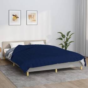 3154805 Vidaxl Weighted Blanket Blue Cotton 78.7 In X 86.6
