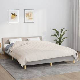 3154823 Vidaxl Weighted Blanket Light Cream