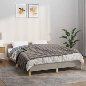 3154829 Vidaxl Weighted Blanket Grey Polyester 48 X 72 In